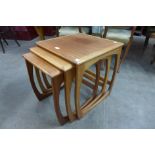 A teak nest of tables