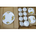 A Royal Vale bone china 21 piece teaset, boxed