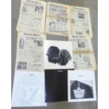 A John Lennon and Yoko Ono wedding album, 1969 and a small quantity of Melody Maker magazines from