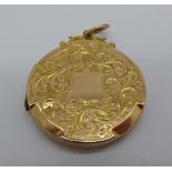 A 9ct gold back and front locket, 6.6g