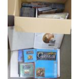 A classical CD collection with CDs and binders