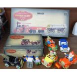 Two Corgi Vintage 'Glory of Steam', Sentinel and Garrett and a collection of Corgi Toyland cars from