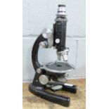 Polarising petrological/petrographic microscope by J. Swift of London with objectives X5, X10 and