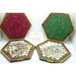 Two James Peters porcelain jigsaw puzzles, cased