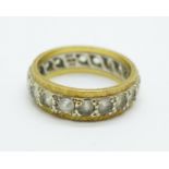 An 18ct gold eternity ring, 4.8g, L