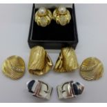 Four pairs of Christian Dior earrings