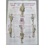 A WWI poster "The British Commonwealth in Arms", lithograph designed by H.M. Brock, 67 x 50cm