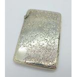 A silver card case, Birmingham 1903, 82mm x 52mm