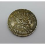 An 1861 German states Prussia Thaler coin, 18.6g