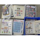 A tray of unmounted mint stamps with high catalogue value