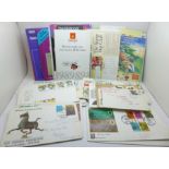 Thirty-eight stamp first day covers and Royal Mail ephemera