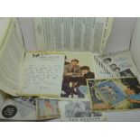 The Beatles original Fan Club items, cards, pictures, letters, magazines, etc.