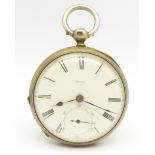 A silver pocket watch