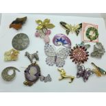 Assorted brooches