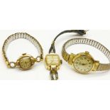 A lady's Omega wristwatch, a lady's Bulova wristwatch and a lady's Sekonda wristwatch