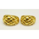 A pair of 18ct gold earrings, marked Chimento and 750, 12.7g