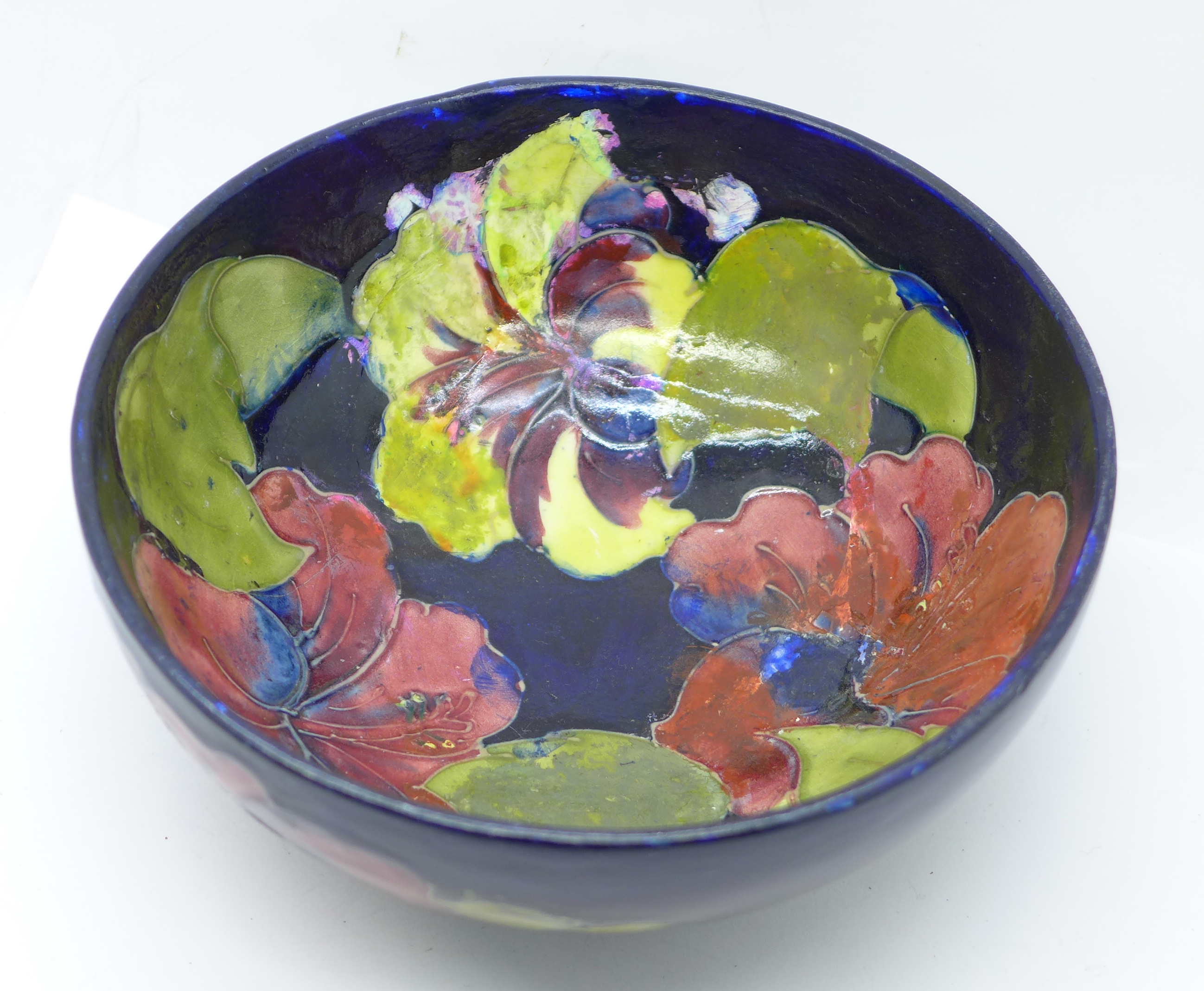 A Moorcroft bowl, 15.5cm, a/f - Image 2 of 3