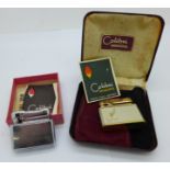 Two boxed 1950's Colibri Monopol lighters
