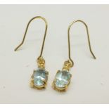 A pair of 9ct gold earrings