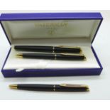 A Waterman Hemisphire '3-pen' set, ballpoint, pencil and ink pen, boxed