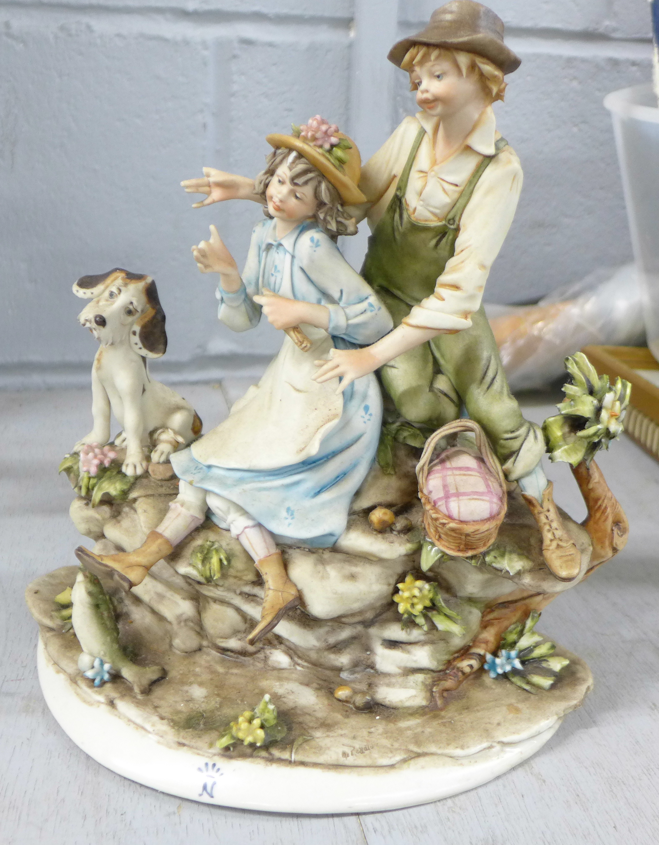 A Capodimonte figure, a/f