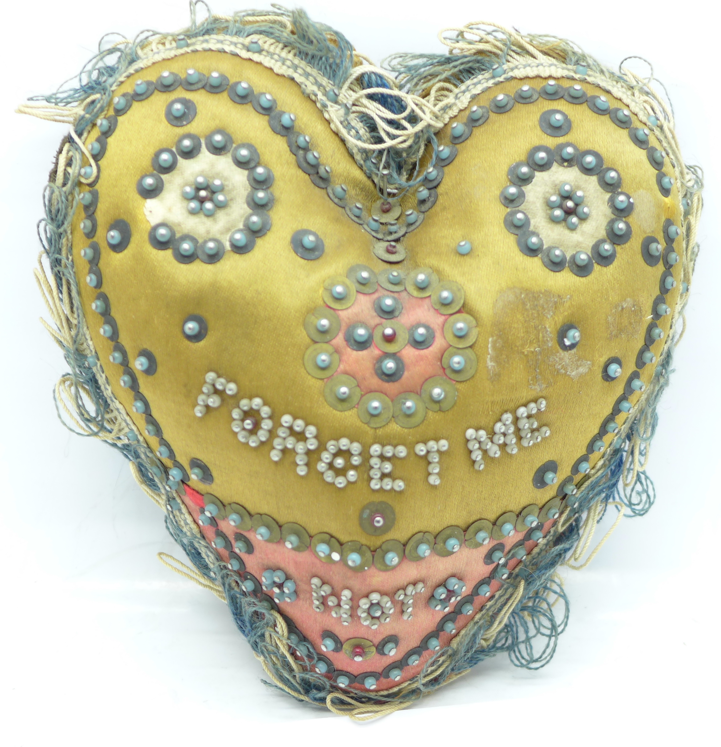 A WWI period sweetheart pin cushion