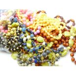 Plastic bead jewellery including vintage