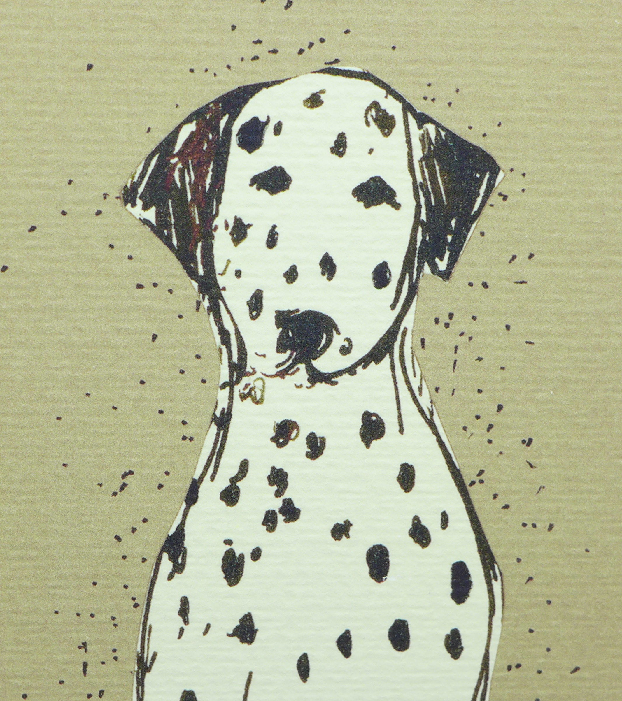 A pen and ink drawing of a dalmatian, signed (Clare) Ormerod - Image 2 of 3