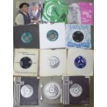 A collection of twenty-two jazz 45rpm records