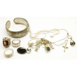 Jewellery including silver