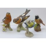 Four Goebel bird figures