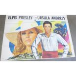 A two-part Elvis Presley film poster, Foreign language, Fun in Acapulco