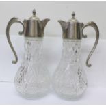 A pair of claret jugs