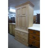 A pine wardrobe