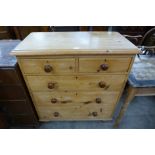 A Victorian pine chest of drawers