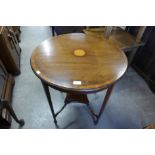 An Edward VII inlaid mahogany occasional table