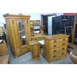 An Edward VII satin birch four piece bedroom suite