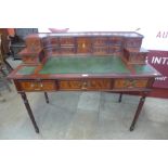 An inlaid mahogany Carlton House style desk