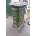 An early 20th Century French enamelled cast iron stove by Les Fonderies Bruxelloises