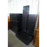 A Roche Bobois black ash modular wall unit