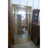 A large French style gilt framed mirror, 183 x 92cms (M33138) #