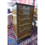 A small George I style walnut chest of drawers