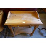 A small pine washstand