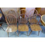 A set of six Ercol chairs