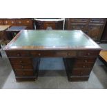 A Victorian mahogany partners desk