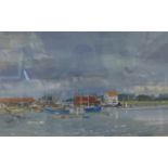 J. Colin King, Woodbringe, After Rain, gouache, 30 x 49cms, framed
