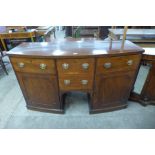 A George IV mahogany bow front sideboard