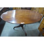 A George IV maghogany oval loo table