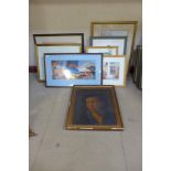 Assorted prints and paintings (8)