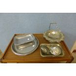 Assorted silver plated ware